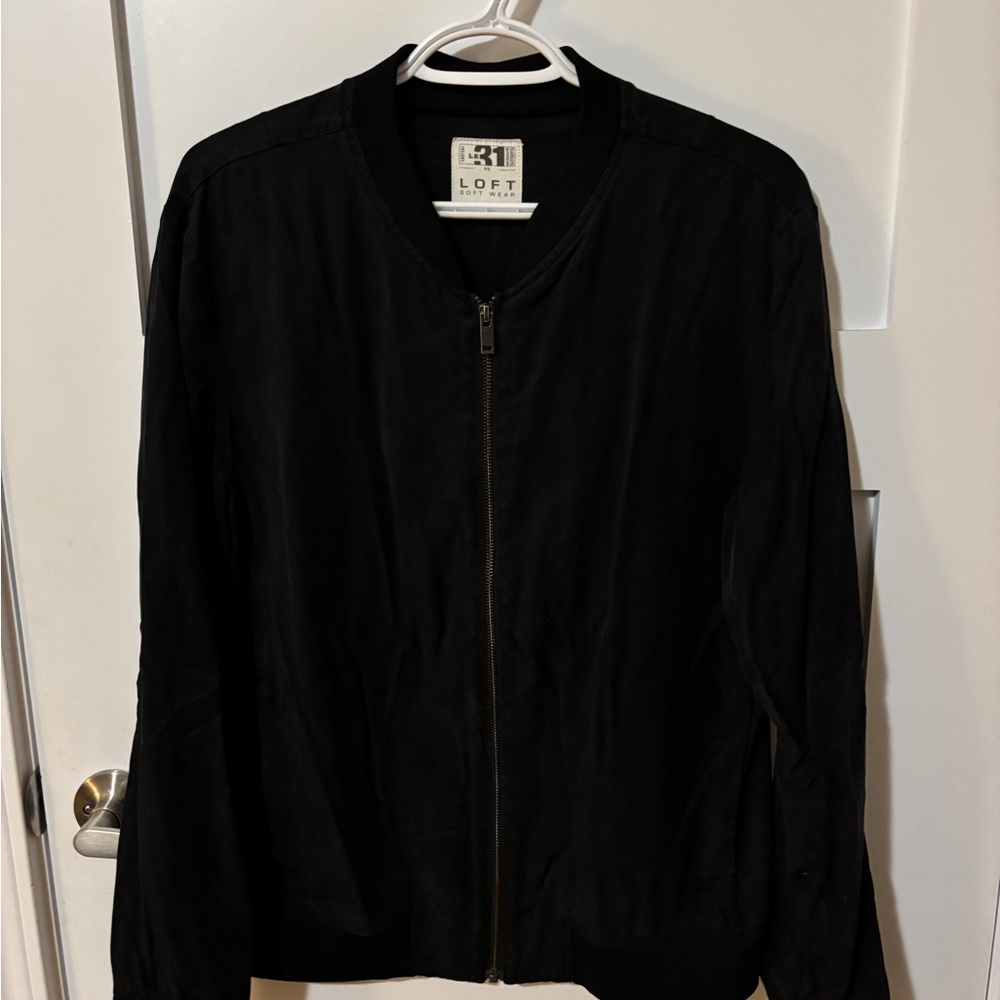 LOFT Classic Black Zip-Up Jacket